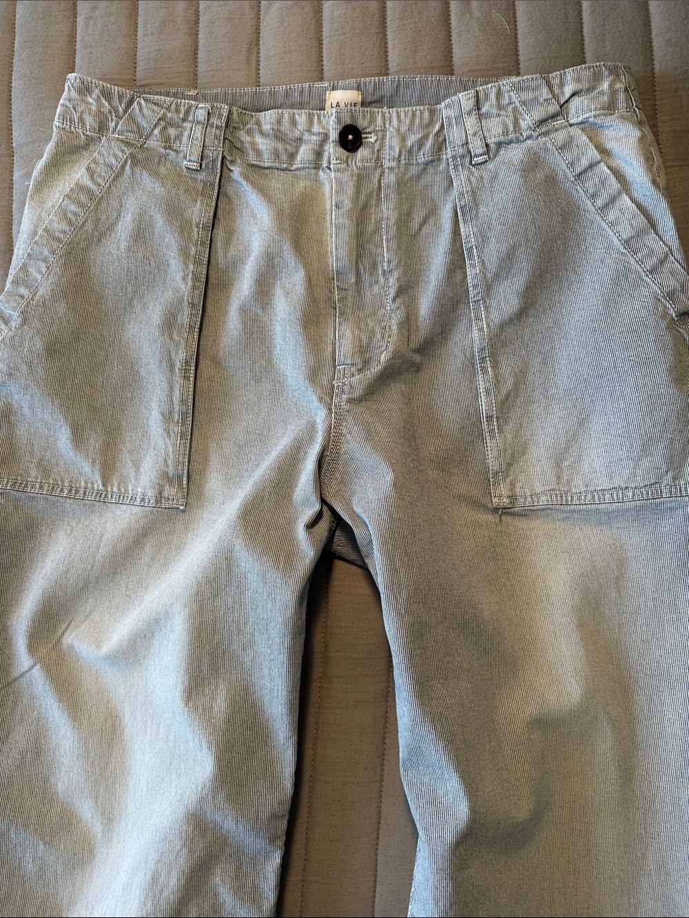 NEW Rebecca Taylor Light Blue Pinstripe Cotton Pants